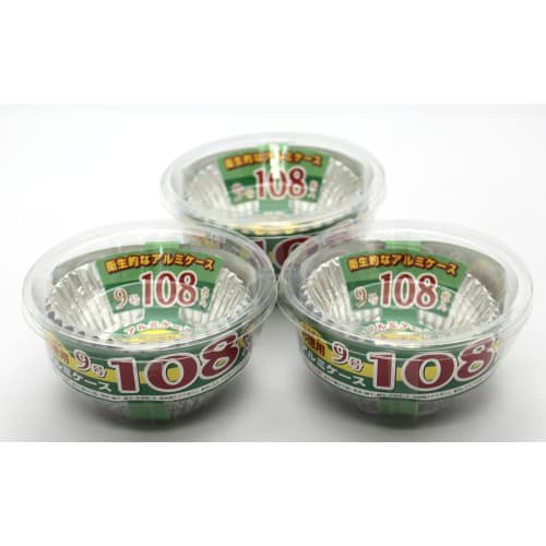 Zenkakyo Bento Case, Aluminum Side Dish Container, Size 9, 3-Pack, 108 Count, Total 324 Count