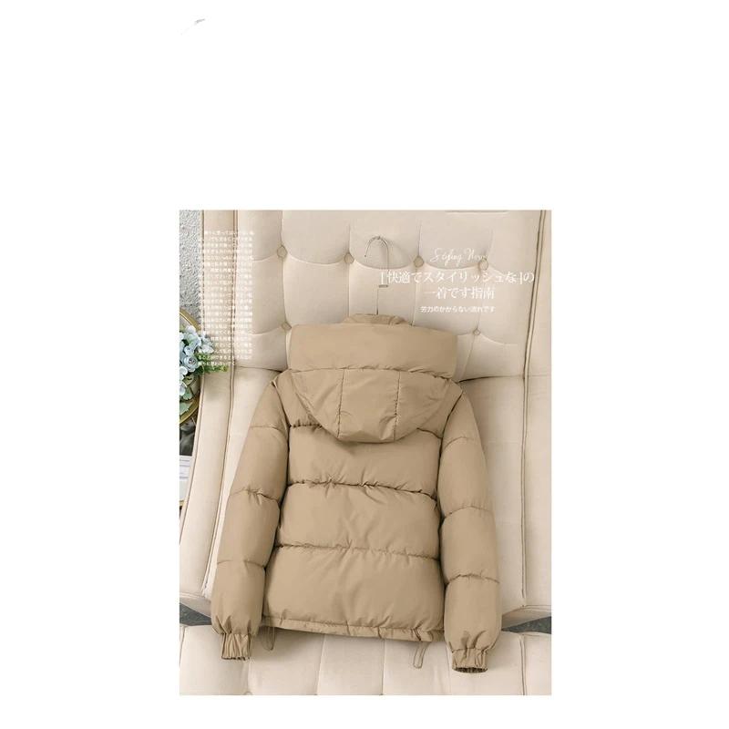 Женская модная куртка с капюшоном, толстая, на хлопковом пуху