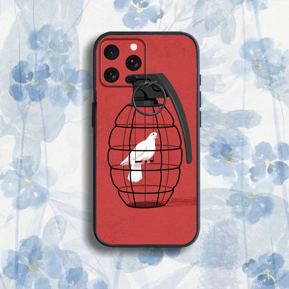 G-Graffiti A-Artist Banksy-S Phone Case For iPhone 17,16,15,14,13,12,Pro,Max,Plus,E,SE4,Air,Mini Black Soft Box