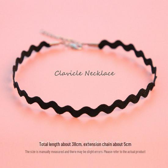 Чёрное кружевное колье «Фея»: Ожерелье в японском и корейском стиле