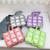 Fashion Lightweight Women Shiny Puffer Tote Bag Female Quilted Padded Soft Shoulder Bag Luxury Puffy Handbags for Winter
