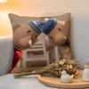Cushion Cover  Linen  SkinFriendly Soft Decorative Case For Sofa Home Decor Kwaii Cartoon PPat  MMat Anime Pillow cover
