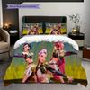 Fantasy Warriors Unite Bedding (1 * duvet cover + 2 * pillowcase, without core) 2D Flat Soft and comfortable Duvet cover and pillowcase
