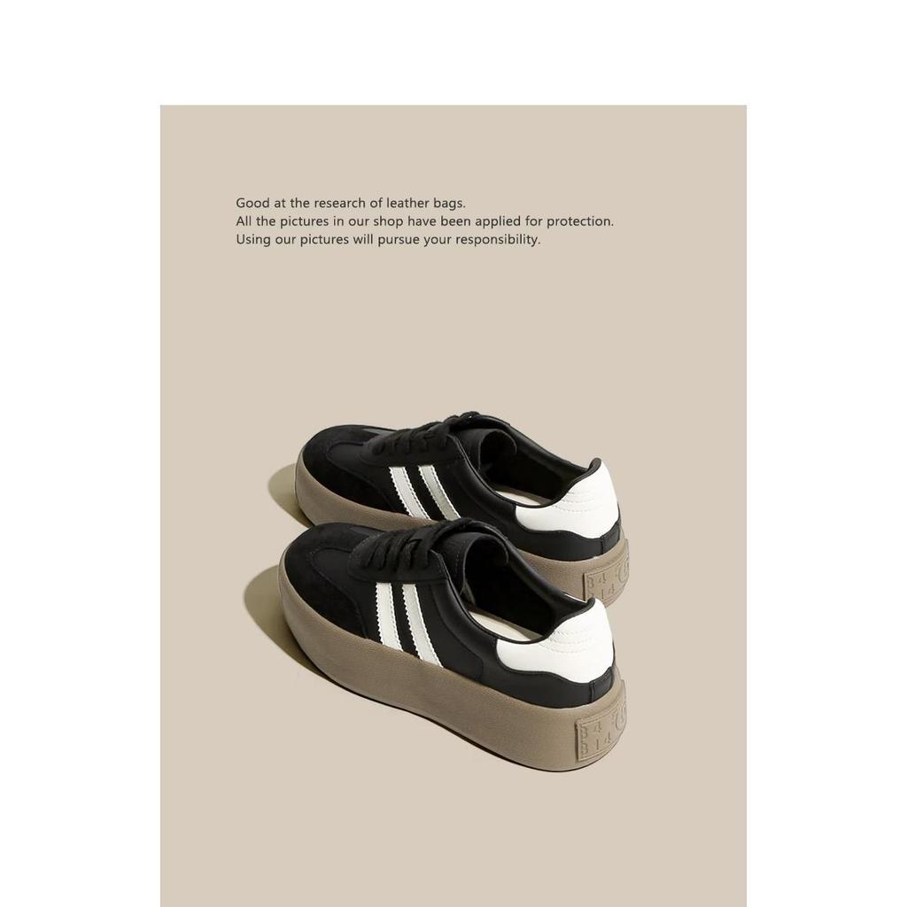 Dexun Shoes Women's Autumn 2024 New Thick-soled Retro Color Matching Casual Sports Versatile Soft Baseplate Shoes Ins Tide