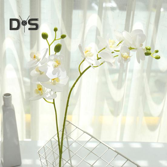 Medoc Artificial Orchid 3D Print Desktop Ornaments Plastic Bedside Living Room Simulation Plant for Office