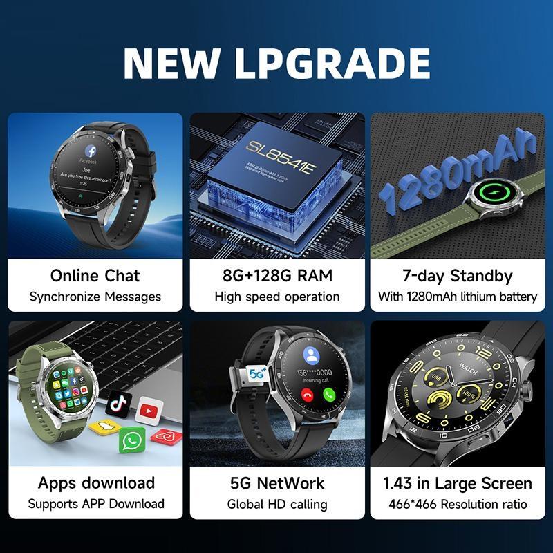 2+16G Android Smart Watch SIM Card 4G Full Netcom Card Watch с двумя камерами + независимая загрузка