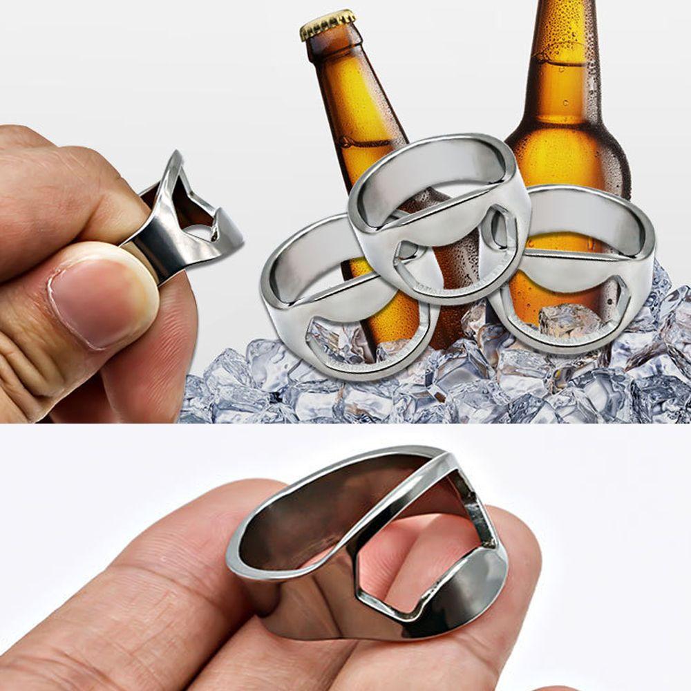 Kitchen Tool Home & Living Beer Bottles Opener Stainless Steel Finger Ring Design Jars Lid Remover