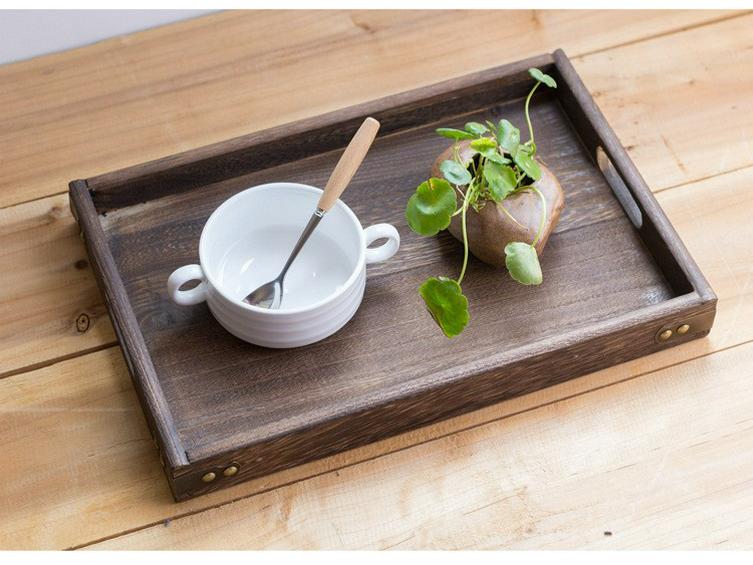 Набор деревянных подносов для чая в китайском стиле - 3 предмета для десертов, свадеб и сухофруктов