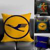 L-Lufthansa German Airlines Наволочка Плюшевая Ткань Мягкая Двусторонняя Принтованная Диван Теплая Зимняя Домашняя Подарочная Наволочка