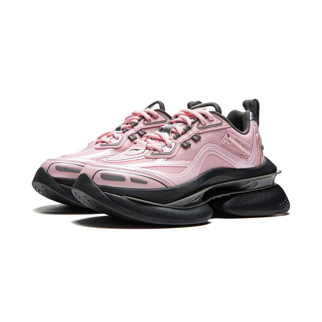 Li Ning Project* Ling Kong Shock Absorbing Wear Resistant Low Top Casual Shoes Women Casual Shoes Pink AGCU260-5