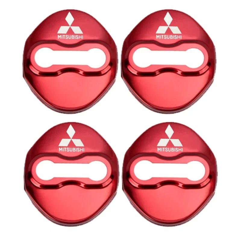 4pcs Car Door Lock Cover Protection Stickers Case for Mitsubishi Ralliart Pajero Sport Outlander ASX Lancer EX Eclipse Mirage