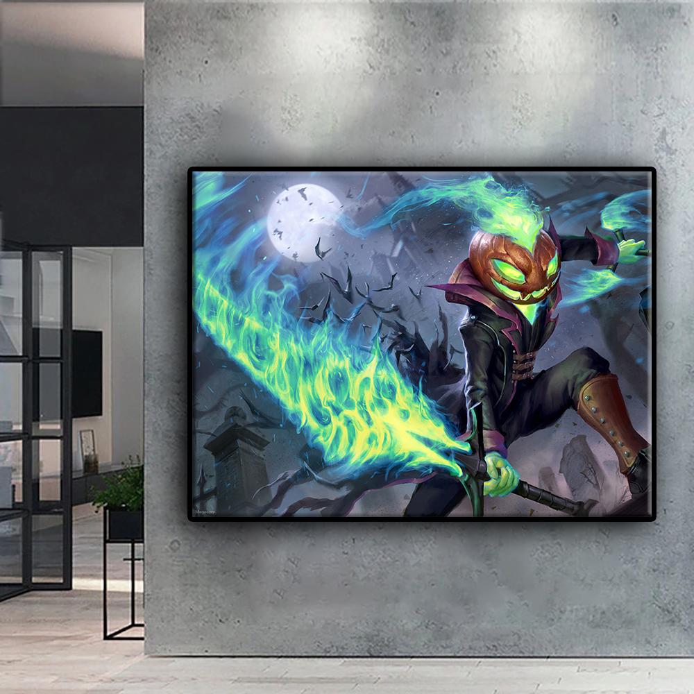 5D DIY Алмазная вышивка Хэллоуин Страшная голова тыквы Человек Алмазная картина Мозаика Украшение дома