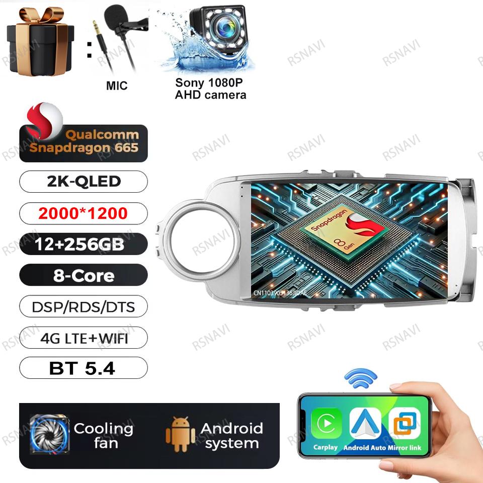 Android 16 Multimedia For Toyota Yaris 2012 2013 2014 2015 2016 2017 LHD Car Radio Video Player Audio Auto BT Autoradio GPS RDS