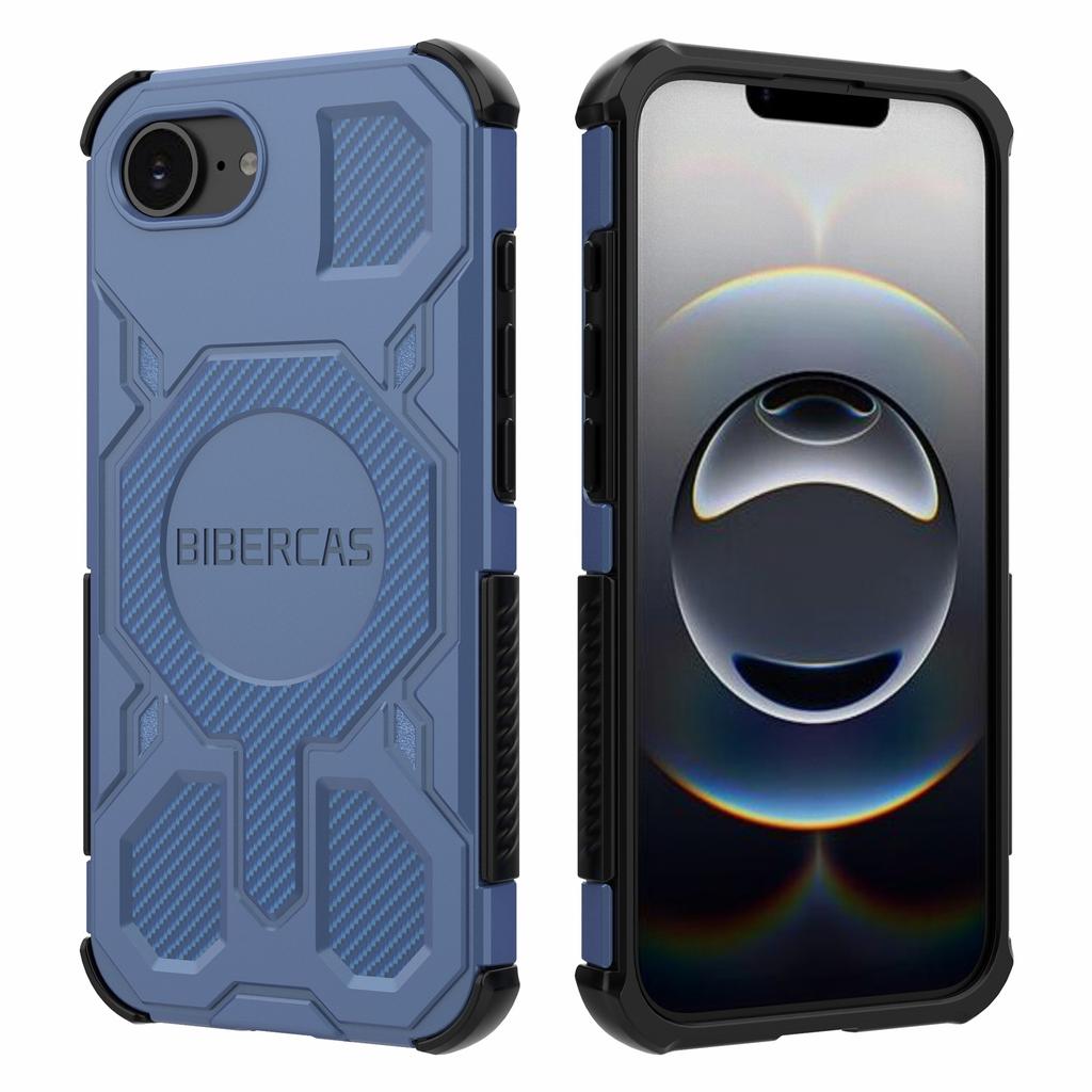 Серия BIBERCAS J-16 Для iPhone 16e Чехол Совместимый с MagSafe Противоударный ТПУ+ПК Чехол для телефона