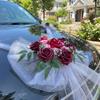 Multi-Color Wedding Car Decoration Pollen-Free Fleet Pull Flower Artificial Flowers  Bridal Convoy