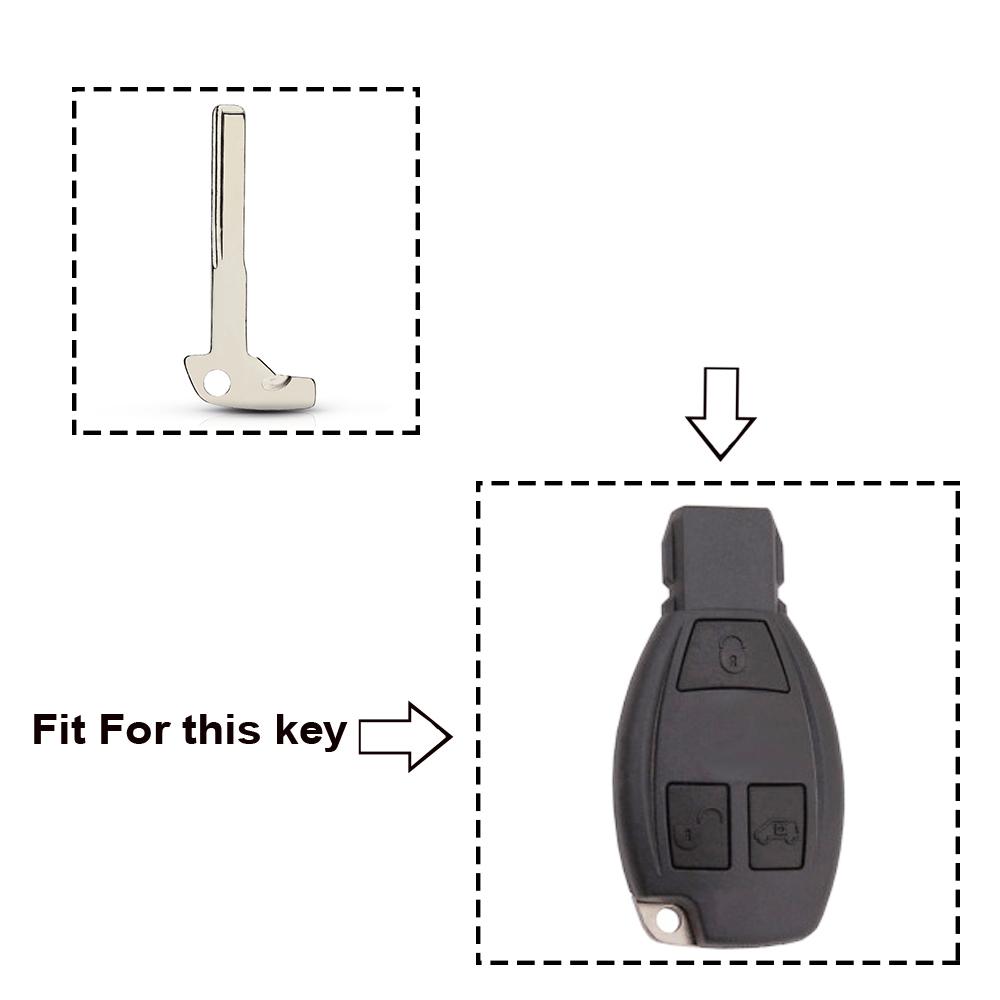 KEYYOU High Quality Replacement Smart Car Key Blade For Mercedez Benz BGA Chrome C E Class Emergency ert Uncut Blank Blade