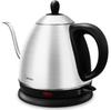 dretec Electric Kettle, Stainless Steel, 0.8L, 1100W, High Power, Stylish, Narrow Spout, Ideal for Drip Brewing, Boil-Dry Prevention, Black