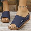 Женские сандалии Летняя женская обувь в стиле ретро Туфли без застежек Женские босоножки на танкетке Женские нескользящие женские тапочки Обувь