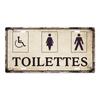 Restroom Metal Signs Wall Decor Plaque Metal Vintage License Plate for Home Bar Club Toilet Bathroom Restroom