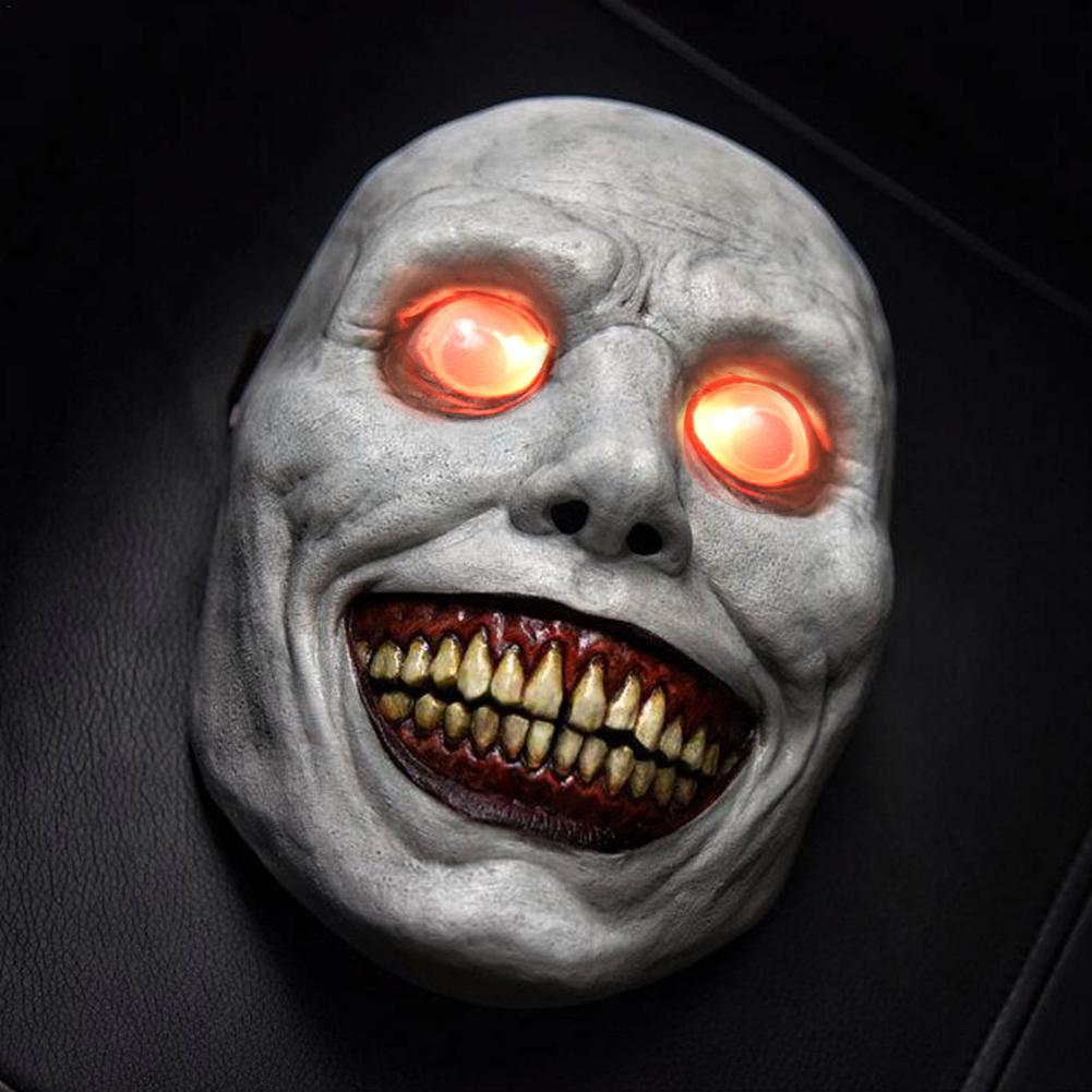Creepy Halloween Mask Smiling Demons The Evil Cosplay Props Horror Holiday Party Decoration 2025 Festival Gift Glowing Masque