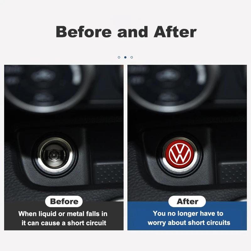 Металлические пылезащитные колпачки для прикуривателя автомобиля для Volkswagen VW R Line Golf Polo Jetta Passat Touareg Tiguan MK6 Scirocco