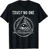 Illuminati Одежда Доверяй Никому Футболка Всевидящее Око Размер S-5XL Унисекс Футболка