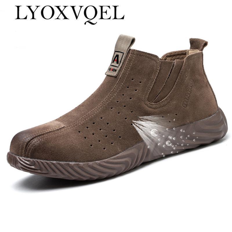 Неразрушаемая защитная обувь мужская с мягкой подошвой, рабочая обувь, ботинки челси, рабочие защитные ботинки со стальным подноском, коровья кожа, обувь сварщика M647