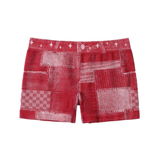 Женские шорты Эластичные Облегающие Имитация Денима Нижние Шорты Бесшовные Идеальный Изгиб Тела