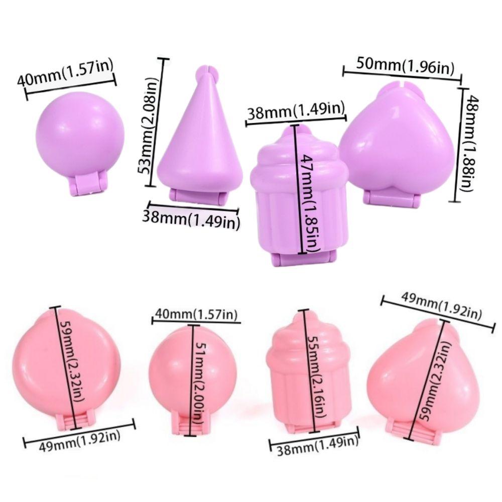 4pcs New Plastic Cake Pop Mold Set Heart Cake Round Shape DIY Crafts Cake Pop Maker Pink Purple Cake Pop Shaper for Party Treats
