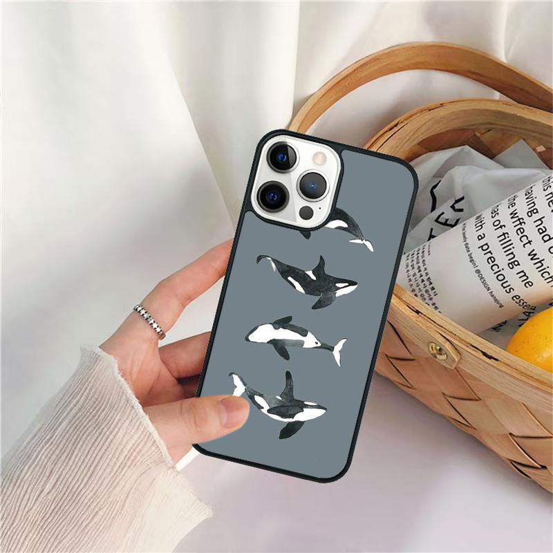 Чехол для телефона с косатками и китами для iPhone 17 Air 16 15 14 11 12 13 Pro MAX Plus coque Чехол-оболочка