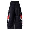 Unisex Relaxed Fit Wide Leg Pants With Dual Waistband Colorblock Pleats Casual Trousers