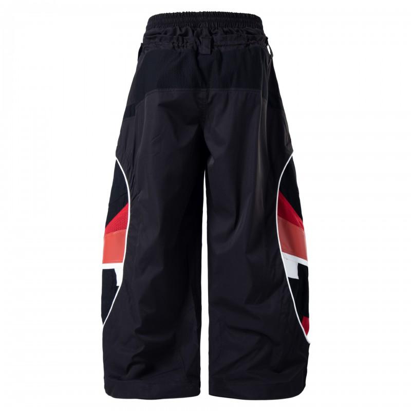 Unisex Relaxed Fit Wide Leg Pants With Dual Waistband Colorblock Pleats Casual Trousers