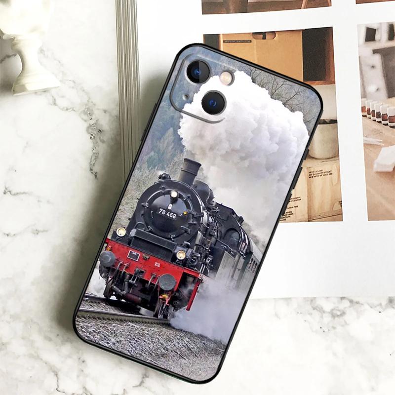 Чехол для телефона с изображением паровоза для iPhone 17 16 15 14 13 11 12 Pro Max Plus 12 13 Mini 16e 17 Air Cover Coque