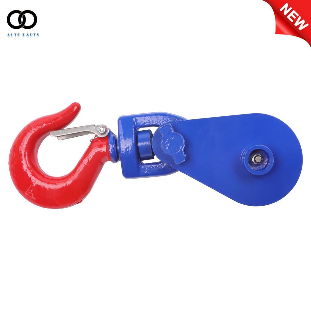 2 Ton 4400 lbs Snatch Block with Swivel Shackle, 3/8" Cable, 3" Sheave, Blue