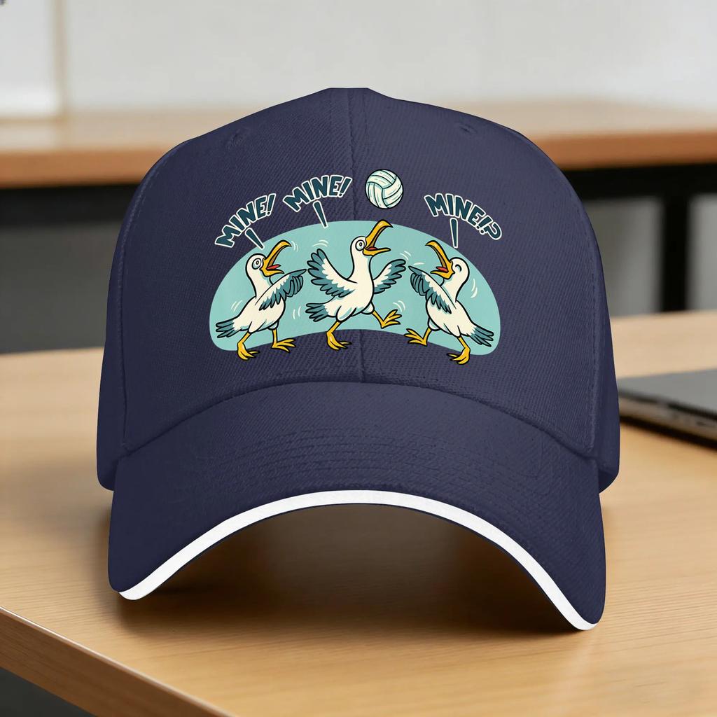 Summer Volleyball Seagull Mine Funny Beach Volleyball Player Gift Baseball Cap Kpop Rock yk Funny Design Sun Hip Hop Hats