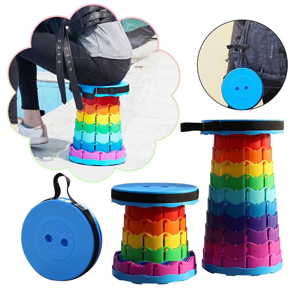 Portable Telescoping Stool  Retractable Lightweight Camping Stools