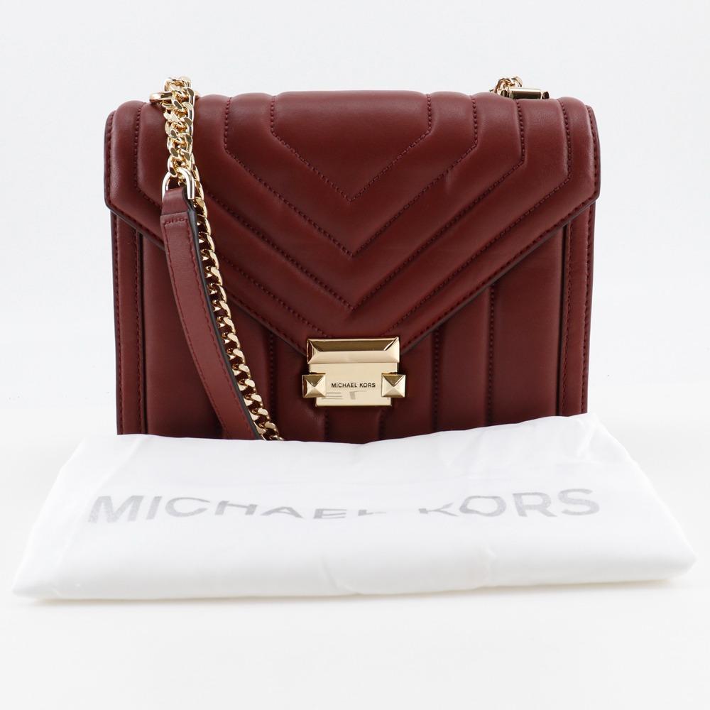 Michael Kors Сумка через плечо Whitney 30F8GXIL3T Цепочка Красная телячья кожа Женская Б/У
