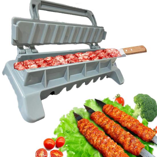 Шпажки для кебаба, приспособление для приготовления кебаба, форма для кебаба из говядины, мяса, овощей, для барбекю, гриля, портативный инструмент для кебаба прессового типа для вечеринок с барбекю, пикников