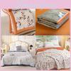 Airy Summer Lightweight Flower Printing Duvet With Quilting For Bedroom Student