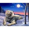 5D DIY Diamond Embroidery Full Round Diamond Painting Animal Tiger Cross Stitch