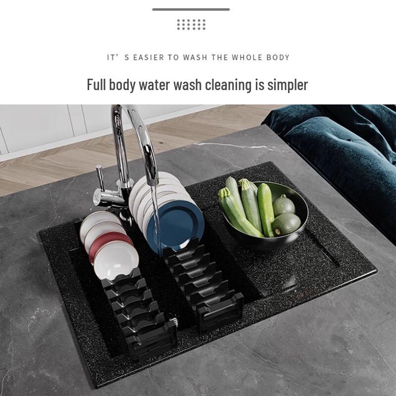 Yunshuang Кухонный органайзер для посуды с выдвижным ящиком из алюминиевого сплава - 46 см