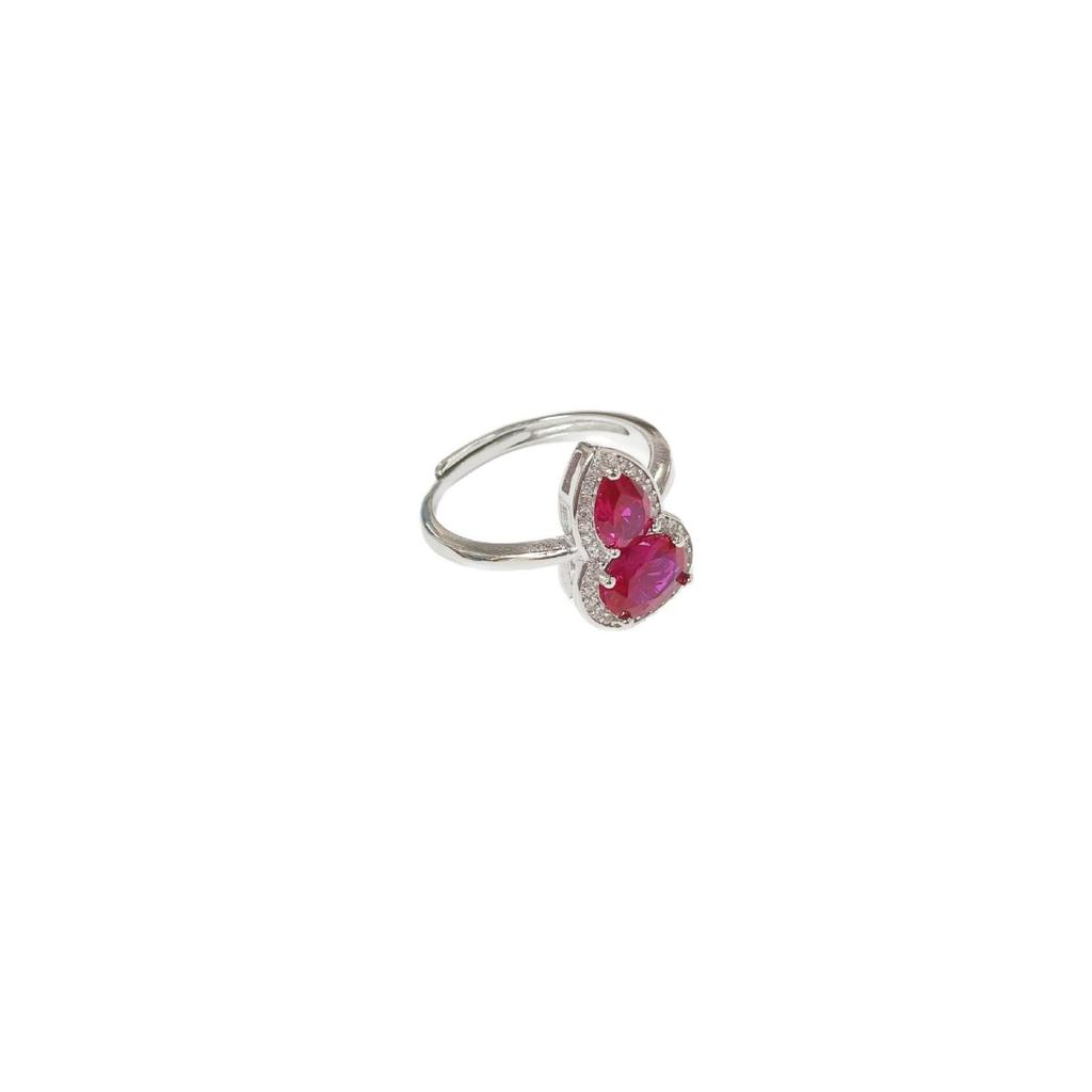 Gusen Jewelry Красный Циркон Тыква Люкс Набор: Кольцо, Серьги-пусеты, Подвеска
