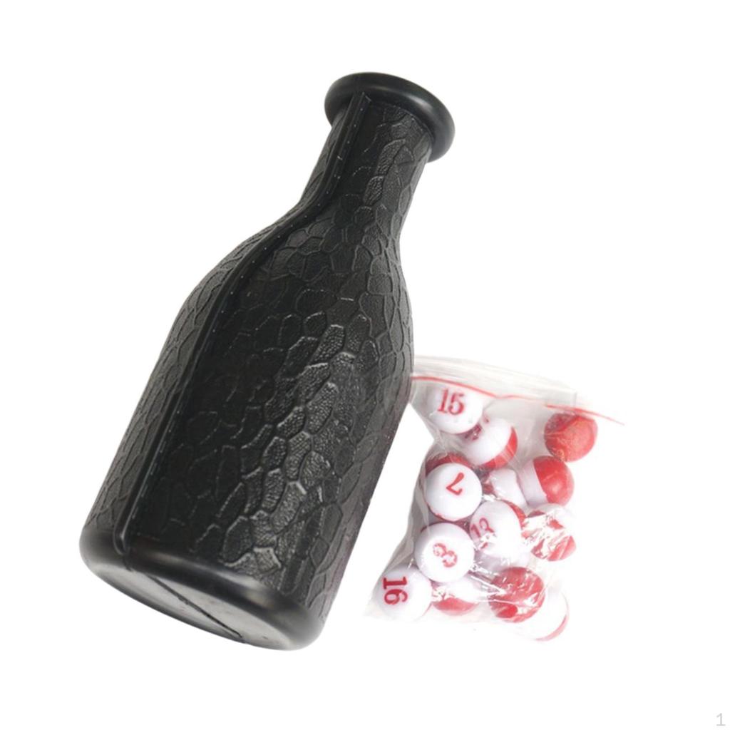 Billiard Bottle with Counting Balls, Portable Pool Dice Box for Games