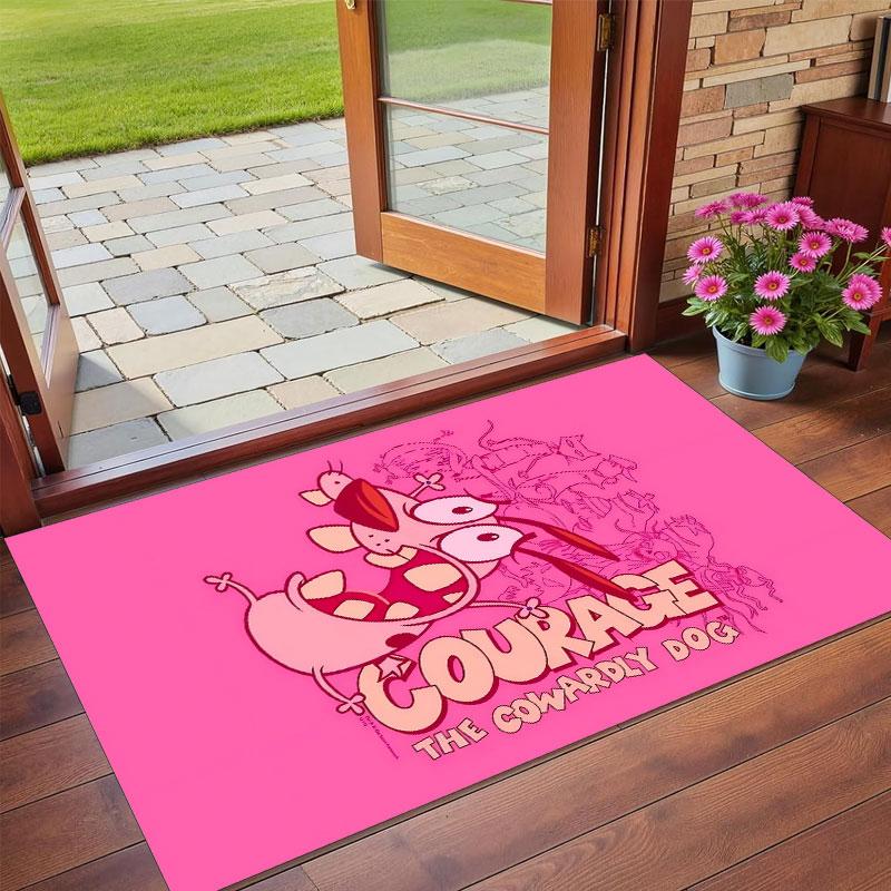 Crystal Velvet Rug Soft Non Slip Indoor Floor Mat Home DecorCourage the Cowardly Dog