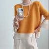 Pleated Summer Popular Round Neck Colorblock Commuting Loose Top for Women's Style Slimming Versatile T-shirt Instagram