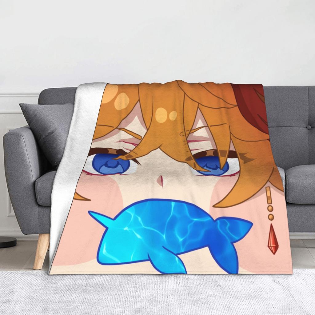 Gorou Genshin Impact Game Blanket Fleece All Season Multi-function Soft Throw Blankets for Home Couch Plush Thin Quilt