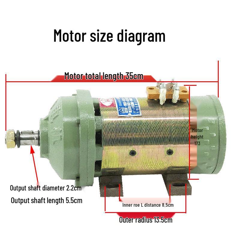 48V/60V 1120W All-Copper Electric Tricycle for Construction Sites - Brushed DC Series Wound Motor