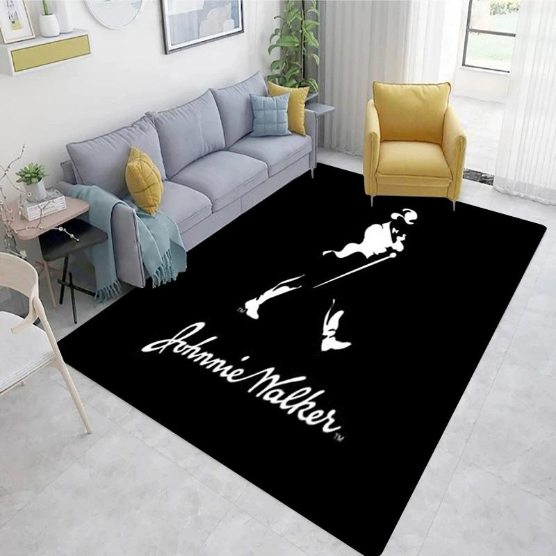 Whiskey J-Johnnie Walker Logo Carpet Floor Mat - Sofa Wine Cabinet Bathroom Decoration Area Rug Gift