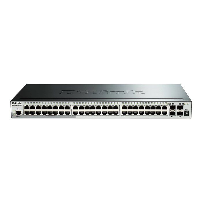 MISE EN RÉSEAU, Commutateur, Commutateur autonome, Commutateur intelligent empilable Gigabit D-Link 52 broches spécifications Ports