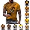 Men'S T-Shirt Short Sleeve Printed Summer Round Neck Top Trend Casual Sweatshirt